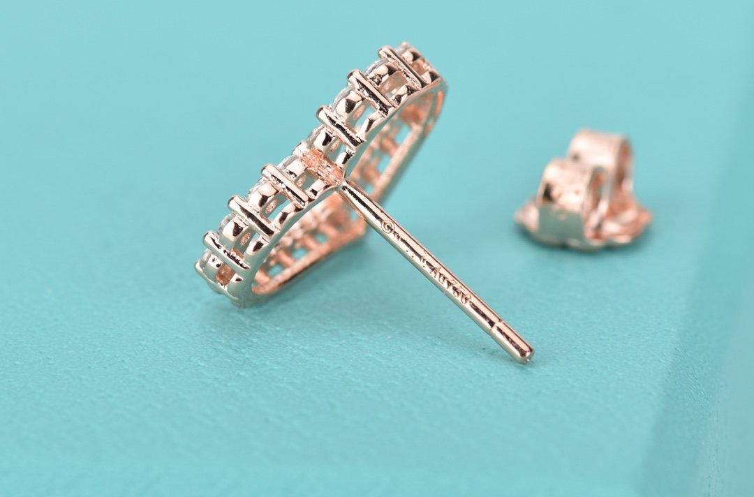 [Ornora Jewelry]OPEN HEART STUD DIAMOND EARRINGS
