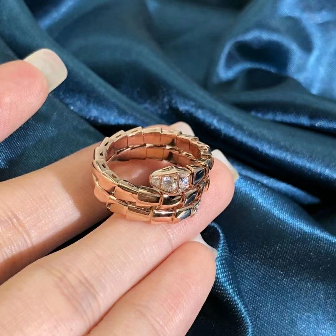 [OrnoraJewelry]SERPENTS DOUBLE ROW DIAMOND RING