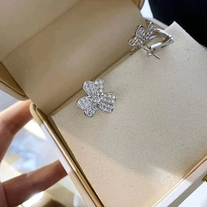[OrnoraJewelry]CLOVER COMOS DIAMOND EARRINGS SILVER