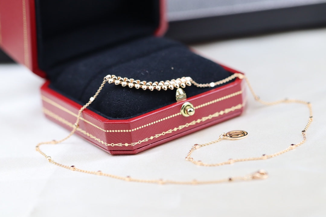[OrnoraJewelry]CLASH PINK GOLD NECKLACE