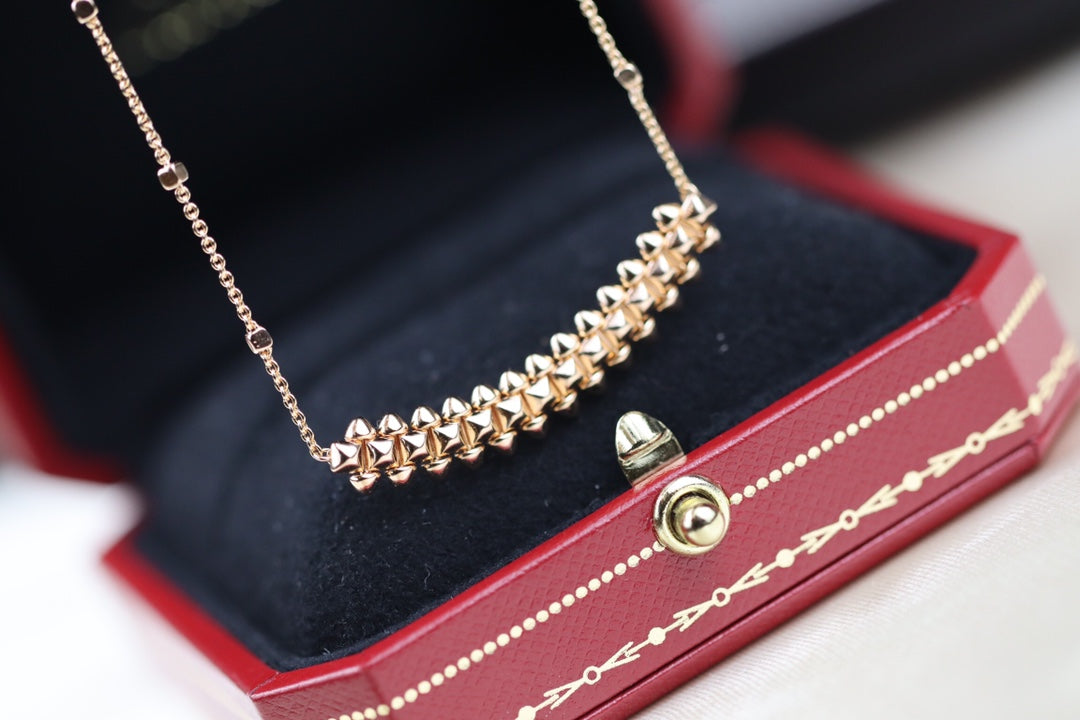 [OrnoraJewelry]CLASH PINK GOLD NECKLACE