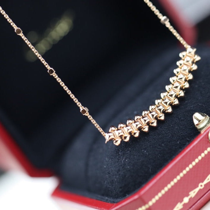 [OrnoraJewelry]CLASH PINK GOLD NECKLACE