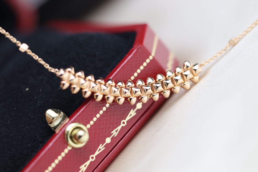 [OrnoraJewelry]CLASH PINK GOLD NECKLACE