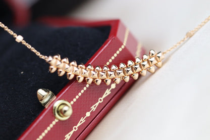 [OrnoraJewelry]CLASH PINK GOLD NECKLACE