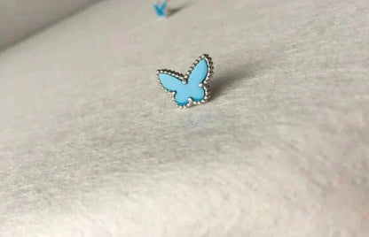 [OrnoraJewelry]BUTTERFLY TURQUOISE EARRINGS SILVER