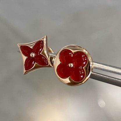 [OrnoraJewelry]OrnoraAND SUN PINK GOLD CARNELIAN STUD EARRINGS