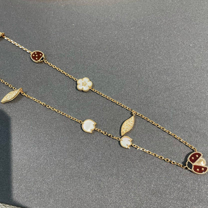 [OrnoraJewelry]LUCKY SPRING 15 MOTIFS GOLD NECKLACE