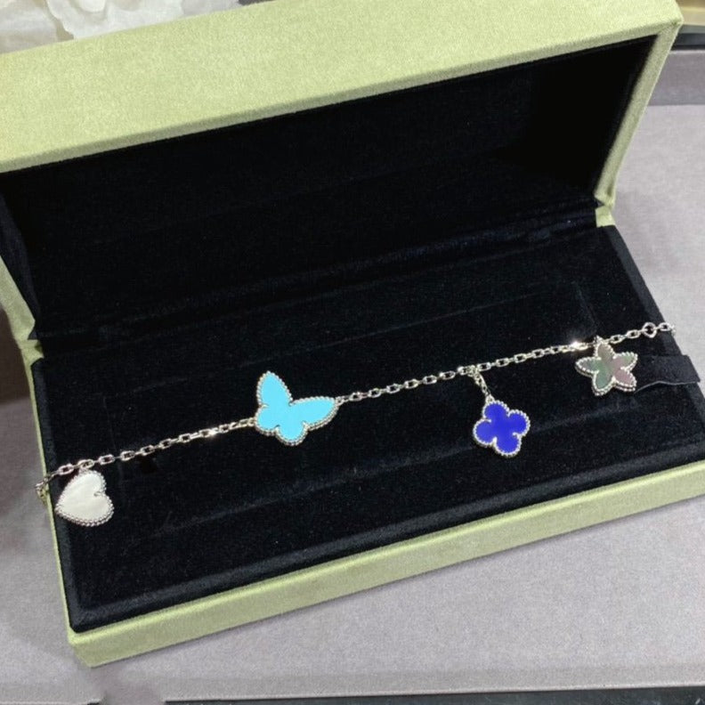 [OrnoraJewelry]LUCKY SPRING SILVER BRACELET 4 MOTIF