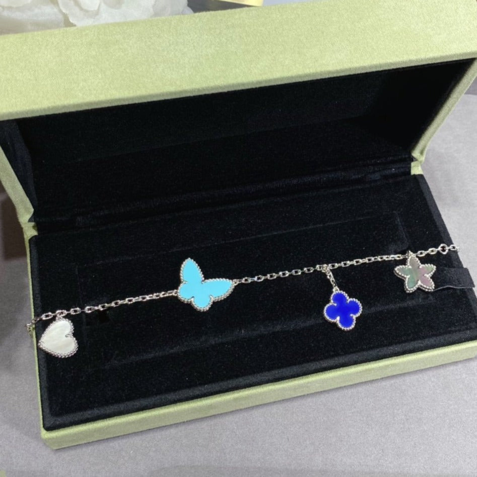 [OrnoraJewelry]LUCKY SPRING SILVER BRACELET 4 MOTIF