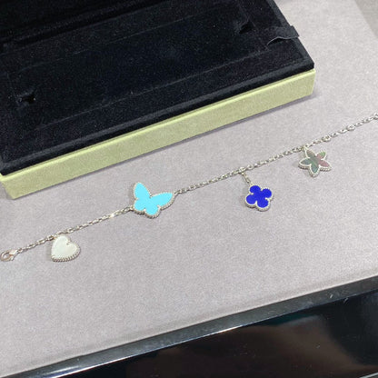 [OrnoraJewelry]LUCKY SPRING SILVER BRACELET 4 MOTIF