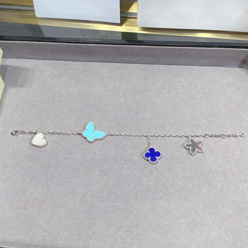 [OrnoraJewelry]LUCKY SPRING SILVER BRACELET 4 MOTIF