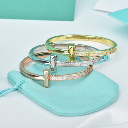 [Ornora Jewelry]WIDE DIAMONDS HINGED BANGLE