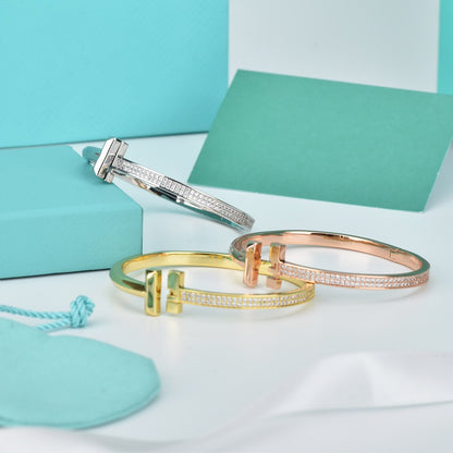 [Ornora Jewelry]WIDE DIAMONDS HINGED BANGLE