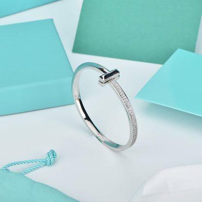 [Ornora Jewelry]WIDE DIAMONDS HINGED BANGLE
