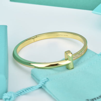 [Ornora Jewelry]WIDE DIAMONDS HINGED BANGLE