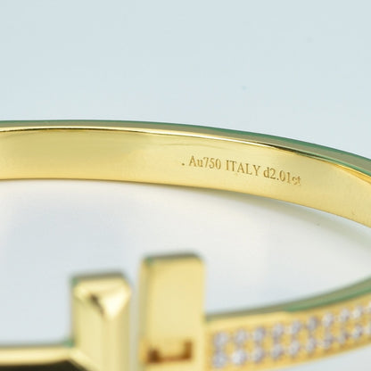 [Ornora Jewelry]WIDE DIAMONDS HINGED BANGLE