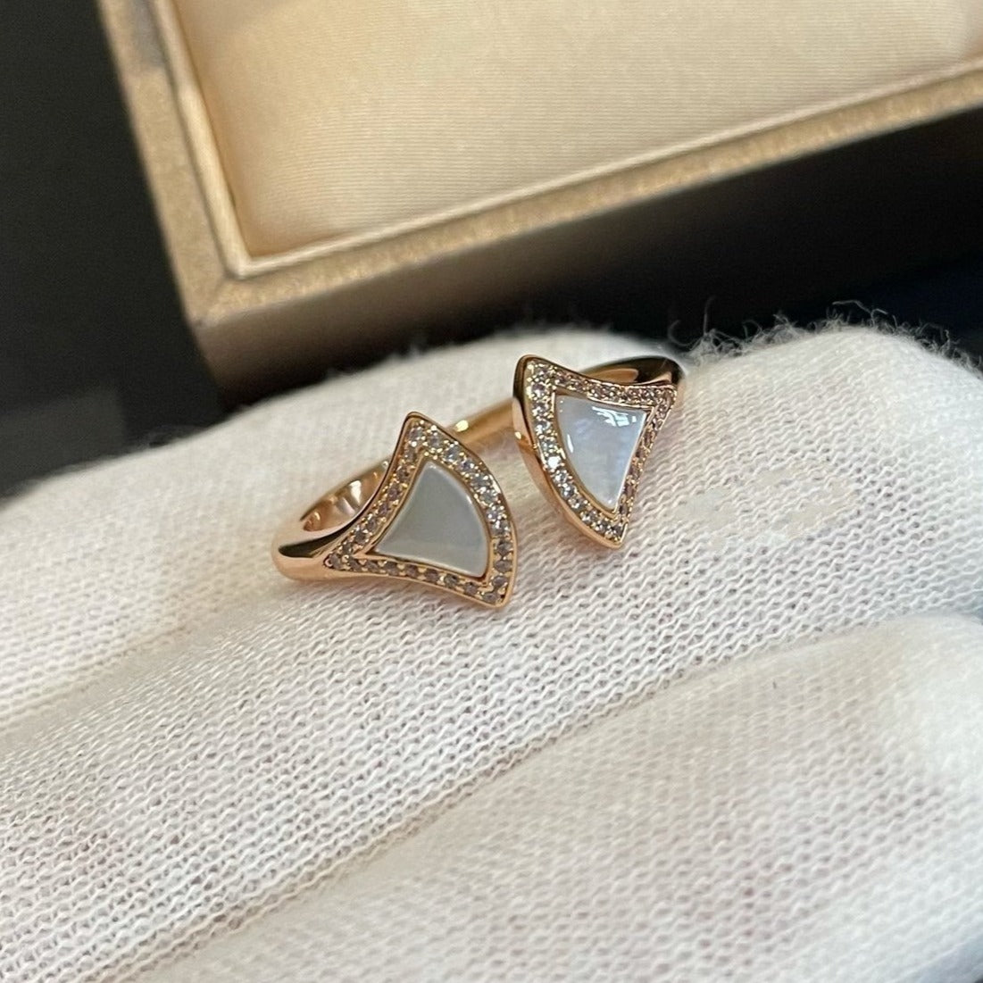 [OrnoraJewelry]DREAM MOP DIAMOND OPEN RING