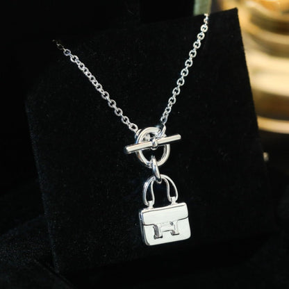 [OrnoraJewelry]POP H PEDANT SILVER NECKLACE