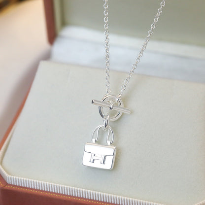 [OrnoraJewelry]POP H PEDANT SILVER NECKLACE
