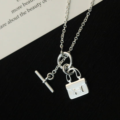 [OrnoraJewelry]POP H PEDANT SILVER NECKLACE