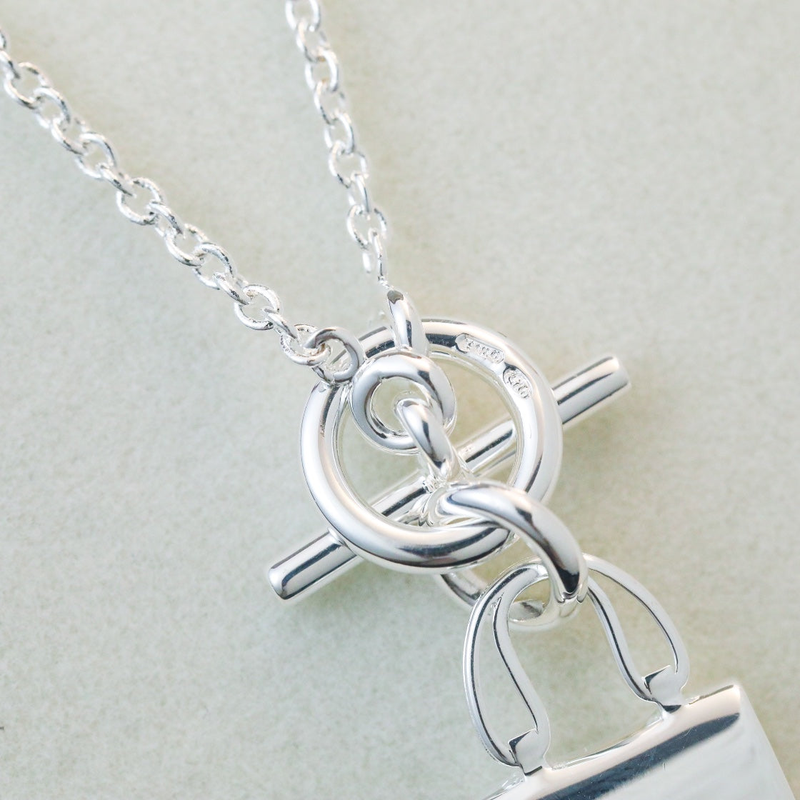 [OrnoraJewelry]POP H PEDANT SILVER NECKLACE
