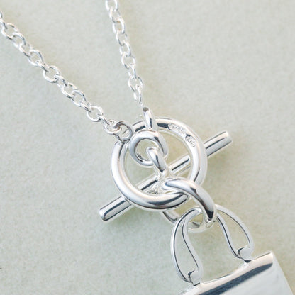 [OrnoraJewelry]POP H PEDANT SILVER NECKLACE