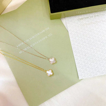 [OrnoraJewelry]CLOVER MINI 9.5MM WHITE MOTHER-OF-PEARL NECKLACE