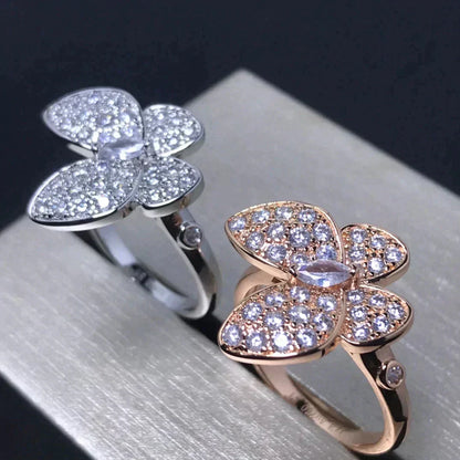 [OrnoraJewelry]BUTTERFLY PINK GOLD DIAMOND RING