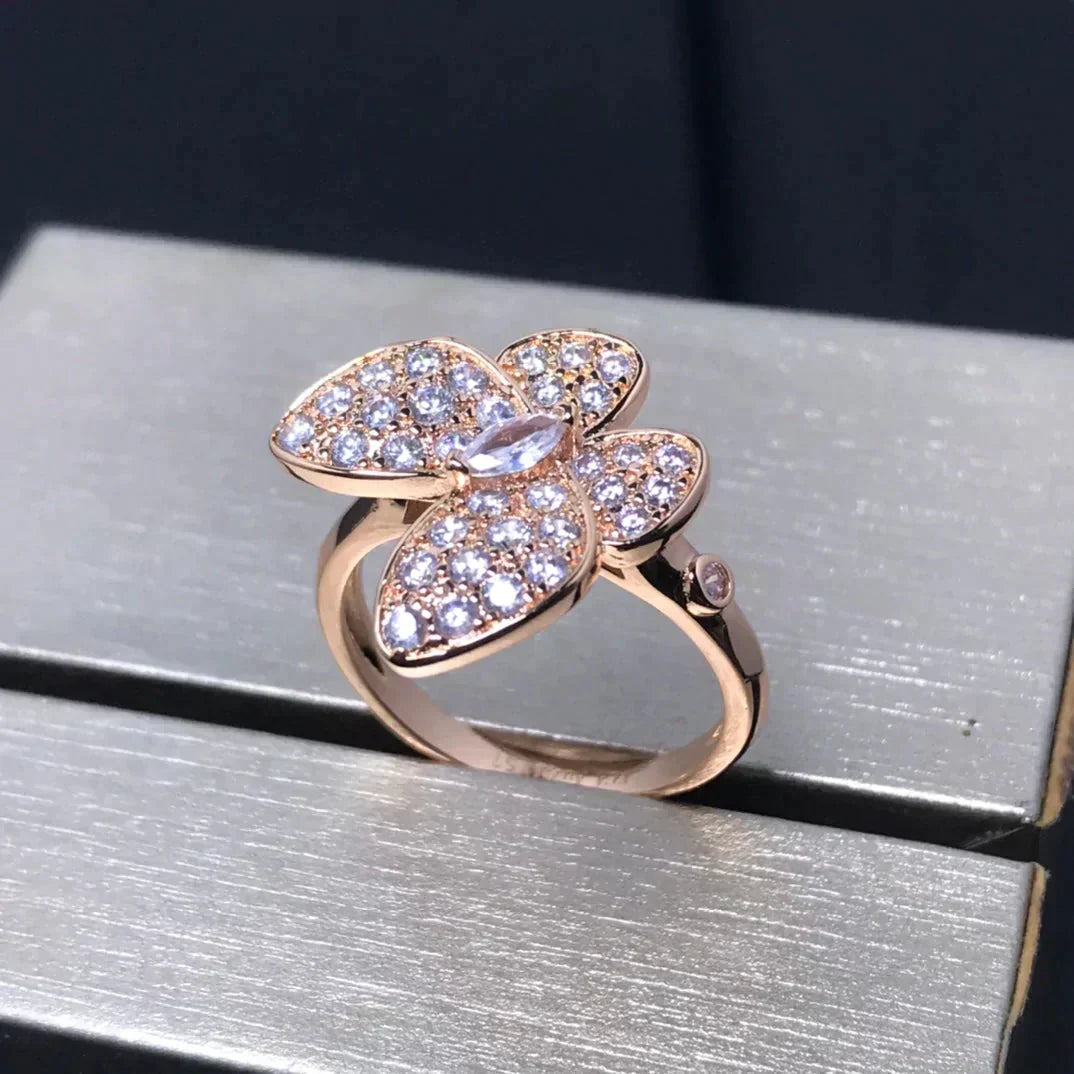 [OrnoraJewelry]BUTTERFLY PINK GOLD DIAMOND RING