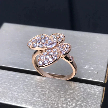 [OrnoraJewelry]BUTTERFLY PINK GOLD DIAMOND RING