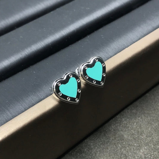 [Ornora Jewelry]HEART STUD SILVER EARRINGS