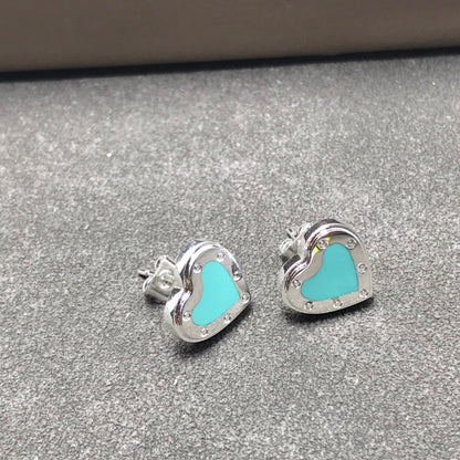 [Ornora Jewelry]HEART STUD SILVER EARRINGS