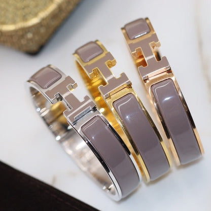 [OrnoraJewelry]H BRACELET 12MM BROWN