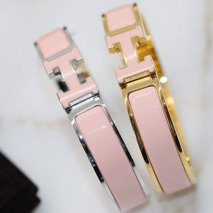 [OrnoraJewelry]H BRACELET 12MM PINK