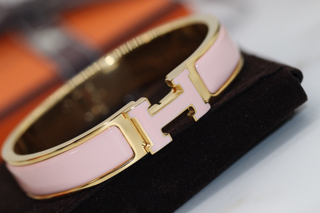 [OrnoraJewelry]H BRACELET 12MM PINK