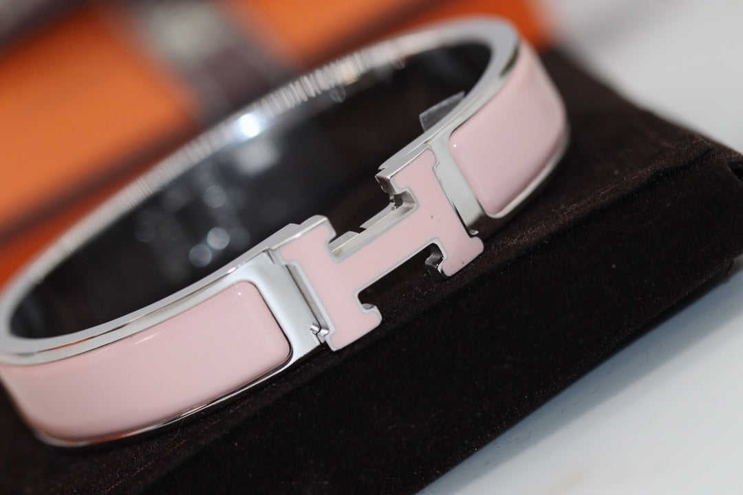 [OrnoraJewelry]H BRACELET 12MM PINK