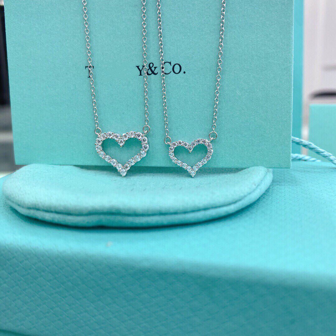 [Ornora Jewelry]HEART-SHAPED DIAMOND NECKLACE