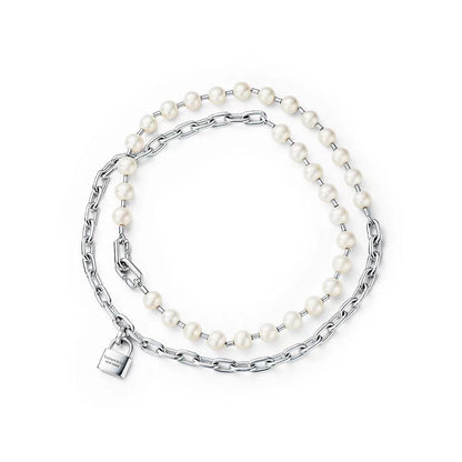 [Ornora Jewelry]HARDWEAR PEARL WRAP NECKLACE