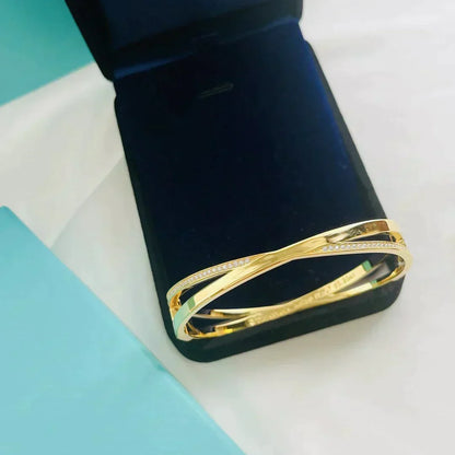 [Ornora Jewelry]NARROW HINGED BANGLEIN WITH DIAMONDS SMALL