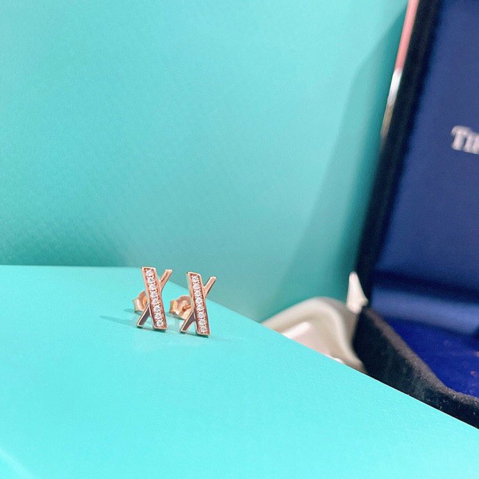 [Ornora Jewelry]X EARRINGS ROSE GOLD DIAMONDS