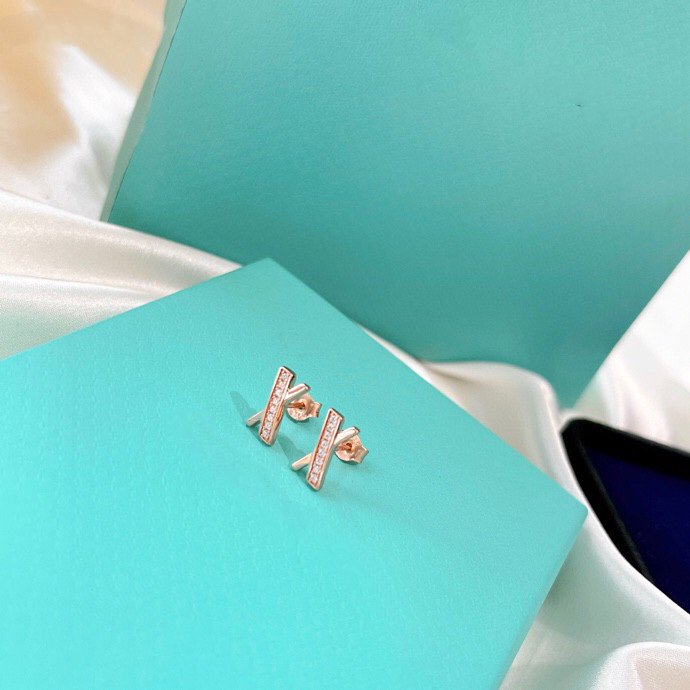 [Ornora Jewelry]X EARRINGS ROSE GOLD DIAMONDS