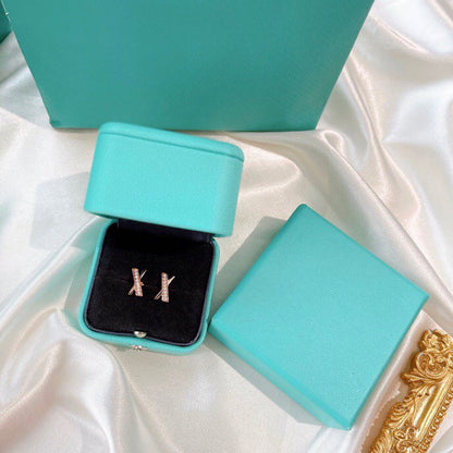 [Ornora Jewelry]X EARRINGS ROSE GOLD DIAMONDS