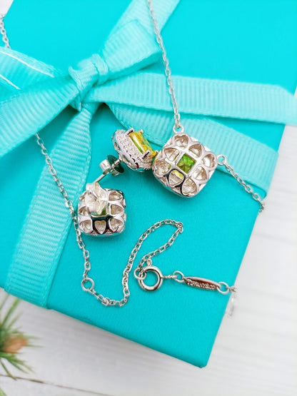 [Ornora Jewelry]SPARKLERS CITRINE GEMSTONE PENDANT NECKLACE STERLING SILVER
