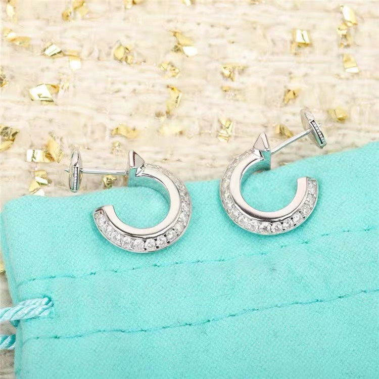 [Ornora Jewelry]HOOP EARRINGS IN ROSE GOLD WITH DIAMONDS