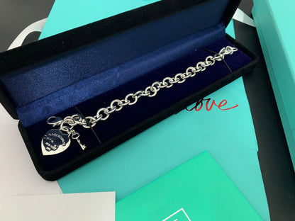 [Ornora Jewelry]KEY HEART CARD CHUNKY INTERLOCKING BRACELET LENGTH