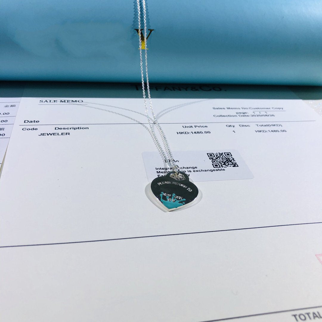 [Ornora Jewelry]COLOUR HEART SPLASH TAG NECKLACE