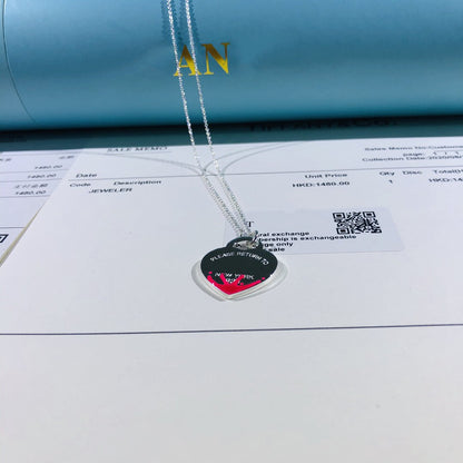 [Ornora Jewelry]COLOUR HEART SPLASH TAG NECKLACE