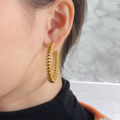 [OrnoraJewelry]CLASH LARGE HOOP EARRINGS