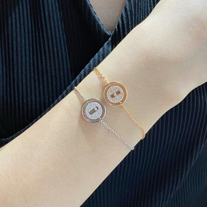 [OrnoraJewelry]LUCKY MOVE DIAMOND PAVED BRACELET