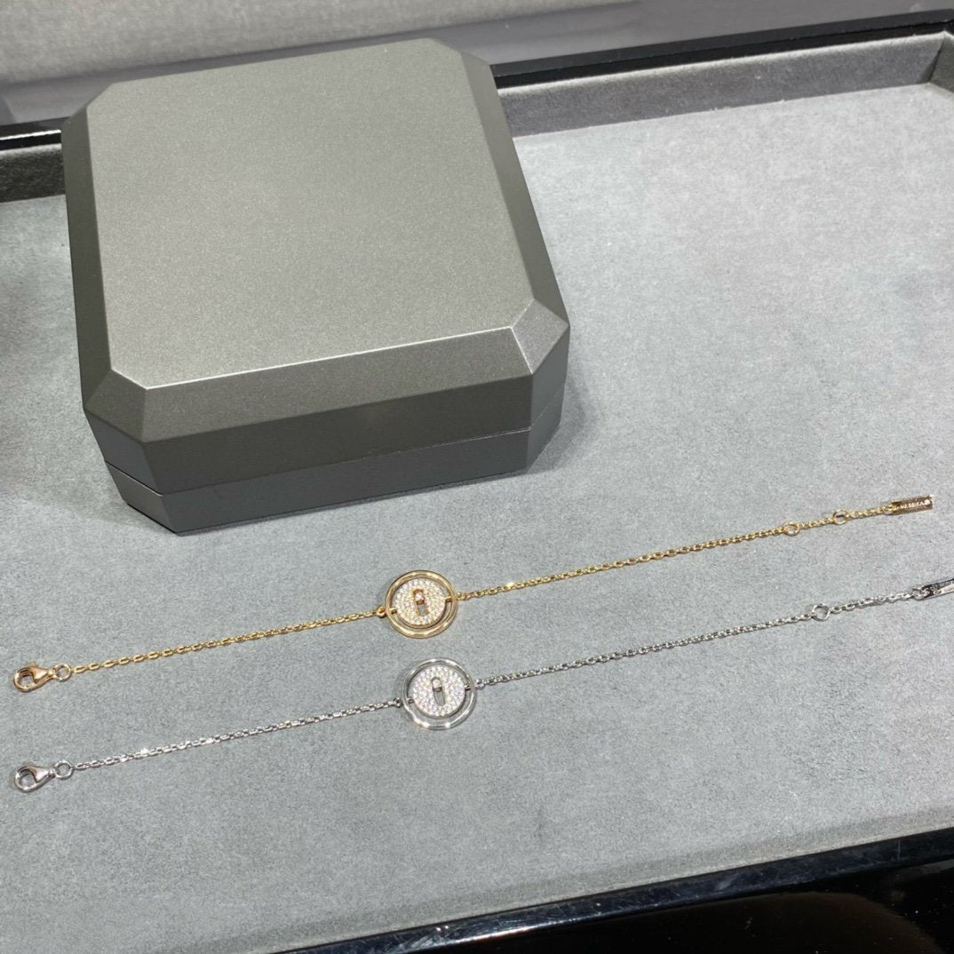 [OrnoraJewelry]LUCKY MOVE DIAMOND PAVED BRACELET